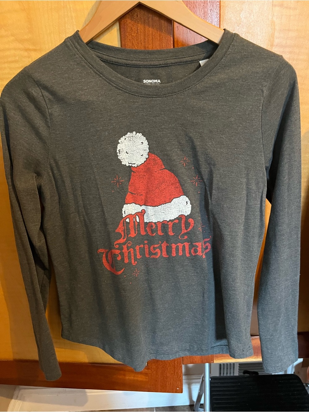Sonoma Women’s Petite small Merry Christmas Top